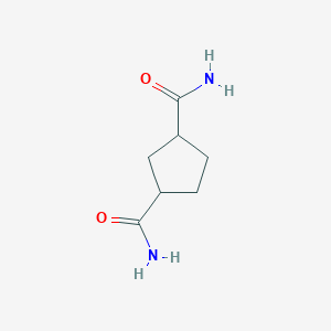 molecular formula C7H12N2O2 B8008548 Cyclopentane-1,3-dicarboxamide 