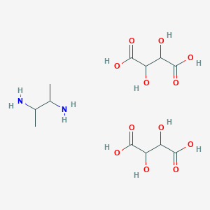 molecular formula C12H24N2O12 B8008666 Butane-2,3-diamine;2,3-dihydroxybutanedioic acid 