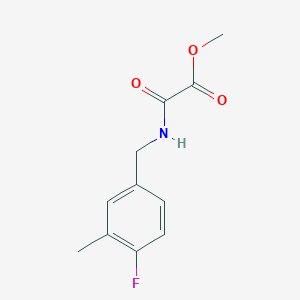 molecular formula C11H12FNO3 B8008748 Methyl 2-((4-fluoro-3-methylbenzyl)amino)-2-oxoacetate 