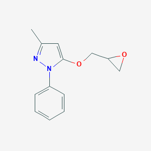 molecular formula C13H14N2O2 B080089 5-(2,3-Epoxypropoxy)-3-methyl-1-phenylpyrazole CAS No. 15083-41-7