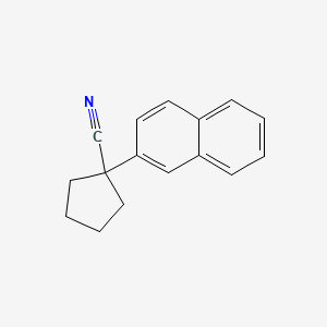 molecular formula C16H15N B8009124 1-(2-Naphthyl)cyclopentanecarbonitrile 