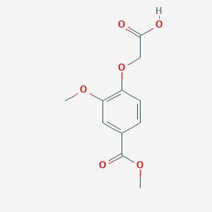 molecular formula C11H12O6 B8009132 4-Carboxymethoxy-3-methoxy-benzoic acid methyl ester 