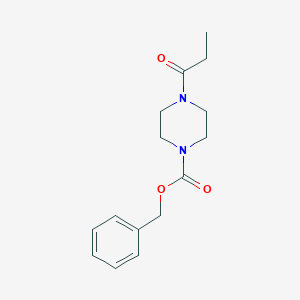 molecular formula C15H20N2O3 B8009256 Benzyl 4-propionylpiperazine-1-carboxylate 