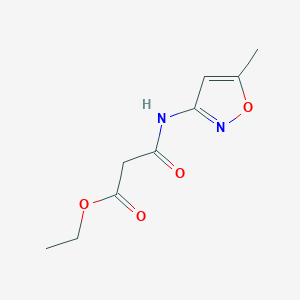 molecular formula C9H12N2O4 B8009300 Ethyl 2-[(5-methyl-1,2-oxazol-3-yl)carbamoyl]acetate CAS No. 113137-17-0