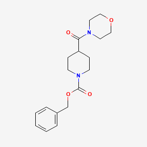 molecular formula C18H24N2O4 B8009474 Benzyl 4-(morpholine-4-carbonyl)piperidine-1-carboxylate 