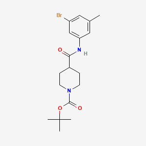 molecular formula C18H25BrN2O3 B8009487 tert-Butyl 4-((3-bromo-5-methylphenyl)carbamoyl)piperidine-1-carboxylate 