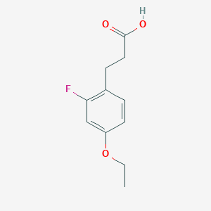 molecular formula C11H13FO3 B8010158 3-(4-Ethoxy-2-fluorophenyl)propanoic acid 