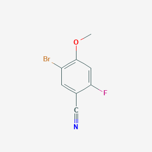 molecular formula C8H5BrFNO B8010181 5-Bromo-2-fluoro-4-methoxybenzonitrile 