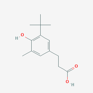 molecular formula C14H20O3 B8010211 2-tert-Butyl-4-(2-carboxyethyl)-6-methylphenol CAS No. 24794-55-6