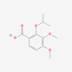 molecular formula C12H16O5 B8010226 Benzoic acid, 3,4-dimethoxy-2-(1-methylethoxy)- CAS No. 5651-48-9