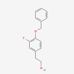 molecular formula C15H15FO2 B8010249 2-(4-Benzyloxy-3-fluoro-phenyl)-ethanol 