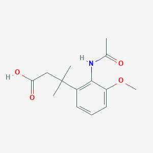3-(2-Acetamido-3-methoxyphenyl)-3-methylbutanoic acid