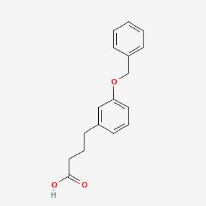 molecular formula C17H18O3 B8010288 4-[3-(Benzyloxy)phenyl]butanoic acid 