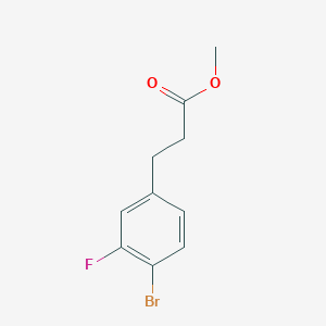molecular formula C10H10BrFO2 B8010688 Methyl 3-(4-Bromo-3-fluorophenyl)propanoate 
