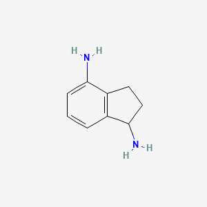 molecular formula C9H12N2 B8011780 Indan-1,4-diamine 