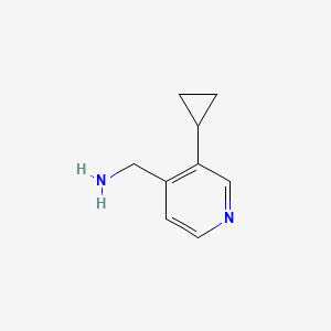 molecular formula C9H12N2 B8011791 C-(3-Cyclopropyl-pyridin-4-yl)-methylamine 