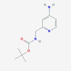 molecular formula C11H17N3O2 B8011933 Tert-butyl ((4-aminopyridin-2-yl)methyl)carbamate CAS No. 886371-80-8