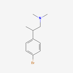 molecular formula C11H16BrN B8012145 2-(4-Bromophenyl)-N,N-dimethylpropan-1-amine 