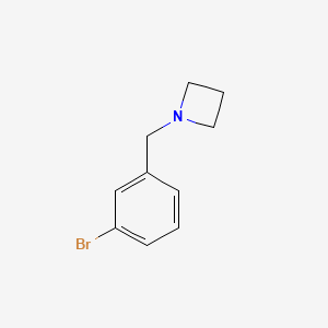 molecular formula C10H12BrN B8012313 1-[(3-bromophenyl)methyl]azetidine 