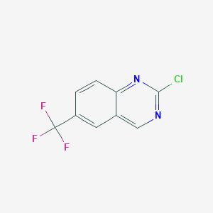 molecular formula C9H4ClF3N2 B8012336 2-Chloro-6-(trifluoromethyl)quinazoline 