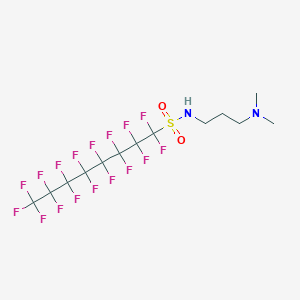 molecular formula C13H13F17N2O2S B080124 N-[3-(Dimethylamino)propyl]-1,1,2,2,3,3,4,4,5,5,6,6,7,7,8,8,8-heptadecafluoro-1-octanesulfonamide CAS No. 13417-01-1