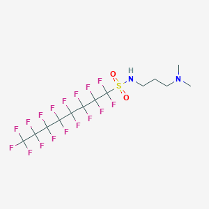 molecular formula C13H13F17N2O2S B080124 1-Octanesulfonamide, N-[3-(dimethylamino)propyl]-1,1,2,2,3,3,4,4,5,5,6,6,7,7,8,8,8-heptadecafluoro- CAS No. 13417-01-1