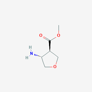 molecular formula C6H11NO3 B8012431 Methyl (3R,4R)-4-aminotetrahydrofuran-3-carboxylate 