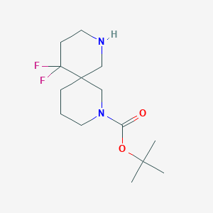 molecular formula C14H24F2N2O2 B8013091 tert-Butyl 11,11-difluoro-2,8-diazaspiro[5.5]undecane-2-carboxylate 