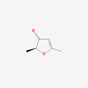 molecular formula C6H8O2 B8013367 (2S)-2,5-dimethylfuran-3-one 