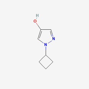 molecular formula C7H10N2O B8013516 1-cyclobutyl-1H-pyrazol-4-ol 