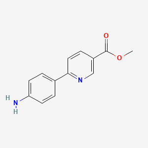 molecular formula C13H12N2O2 B8013614 Methyl 6-(4-aminophenyl)nicotinate 