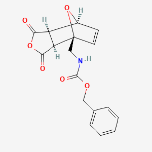 molecular formula C17H15NO6 B8013839 benzyl N-[[(1R,2S,6R,7S)-3,5-dioxo-4,10-dioxatricyclo[5.2.1.02,6]dec-8-en-1-yl]methyl]carbamate 