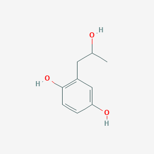 molecular formula C9H12O3 B080142 2-(2-Hydroxypropyl)benzene-1,4-diol CAS No. 14293-26-6