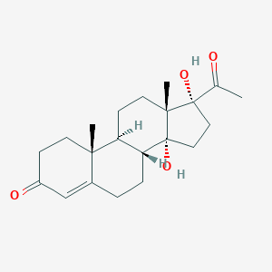 molecular formula C21H30O4 B080143 Pregn-4-ene-3,20-dione, 14,17-dihydroxy- CAS No. 14226-13-2