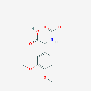 molecular formula C15H21NO6 B8014384 2-{[(tert-butoxy)carbonyl]amino}-2-(3,4-dimethoxyphenyl)acetic acid 