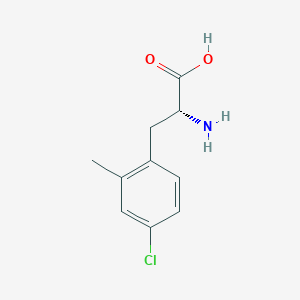 molecular formula C10H12ClNO2 B8014646 4-Chloro-2-methyl-D-phenylalanine 