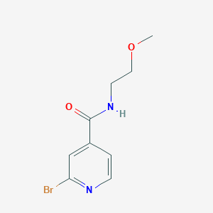 molecular formula C9H11BrN2O2 B8014663 2-Bromo-N-(2-methoxyethyl)-4-pyridinecarboxamide 