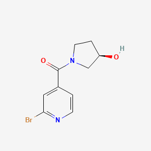 molecular formula C10H11BrN2O2 B8014692 (3R)-1-(2-bromopyridine-4-carbonyl)pyrrolidin-3-ol 