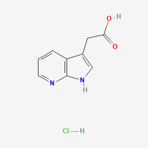 molecular formula C9H9ClN2O2 B8015046 (1H-Pyrrolo[2,3-b]pyridin-3-yl)-acetic acid hydrochloride 