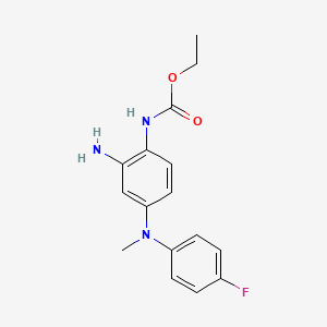 molecular formula C16H18FN3O2 B8015095 ethyl N-[2-amino-4-(4-fluoro-N-methylanilino)phenyl]carbamate 