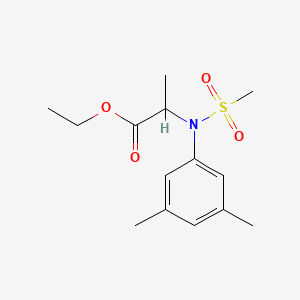 molecular formula C14H21NO4S B8015154 Ethyl N-(3,5-dimethylphenyl)-N-(methylsulfonyl)alaninate 