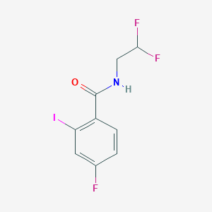 molecular formula C9H7F3INO B8015278 N-(2,2-Difluoroethyl)-4-fluoro-2-iodobenzamide 