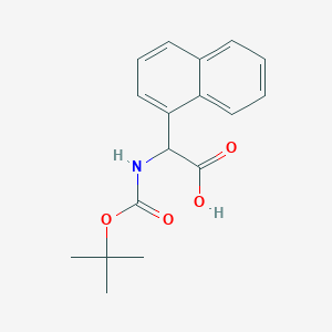 molecular formula C17H19NO4 B080156 tert-Butoxycarbonylamino-naphthalen-1-yl-acetic acid CAS No. 14675-99-1