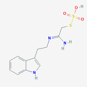 molecular formula C12H15N3O3S2 B080160 S-((N-(2-(3-Indolyl)ethyl)amidino)methyl) hydrogen thiosulfate CAS No. 13338-54-0