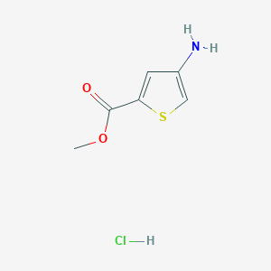 molecular formula C6H8ClNO2S B8016223 Methyl 4-aminothiophene-2-carboxylate hydrochloride CAS No. 121071-74-7