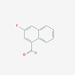 molecular formula C11H7FO B8016326 3-Fluoronaphthalene-1-carbaldehyde 