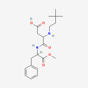 molecular formula C20H30N2O5 B8016376 3-[(3,3-Dimethylbutyl)amino]-3-[(1-methoxy-1-oxo-3-phenylpropan-2-yl)carbamoyl]propanoic acid 