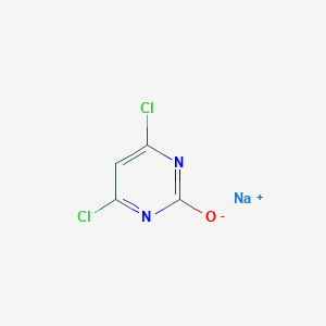 molecular formula C4HCl2N2NaO B8016603 sodium;4,6-dichloropyrimidin-2-olate 