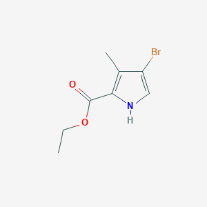 molecular formula C8H10BrNO2 B8016622 ethyl 4-bromo-3-methyl-1H-pyrrole-2-carboxylate CAS No. 89909-42-2