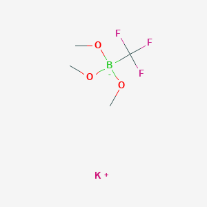 molecular formula C4H9BF3KO3 B8016841 potassium;trimethoxy(trifluoromethyl)boranuide 